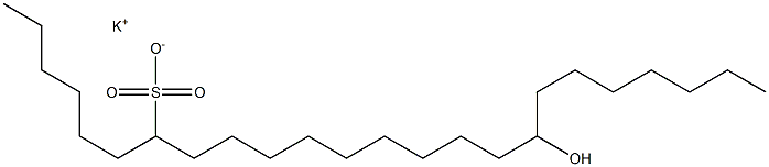 17-ヒドロキシテトラコサン-7-スルホン酸カリウム 化学構造式