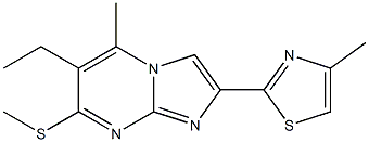 2-(4-Methyl-2-thiazolyl)-6-ethyl-5-methyl-7-methylthioimidazo[1,2-a]pyrimidine