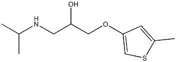 1-(イソプロピルアミノ)-3-(5-メチル-3-チエニルオキシ)-2-プロパノール 化学構造式
