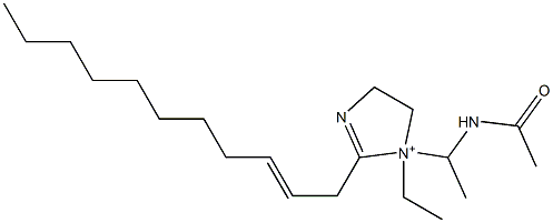 1-[1-(Acetylamino)ethyl]-1-ethyl-2-(2-undecenyl)-2-imidazoline-1-ium Struktur
