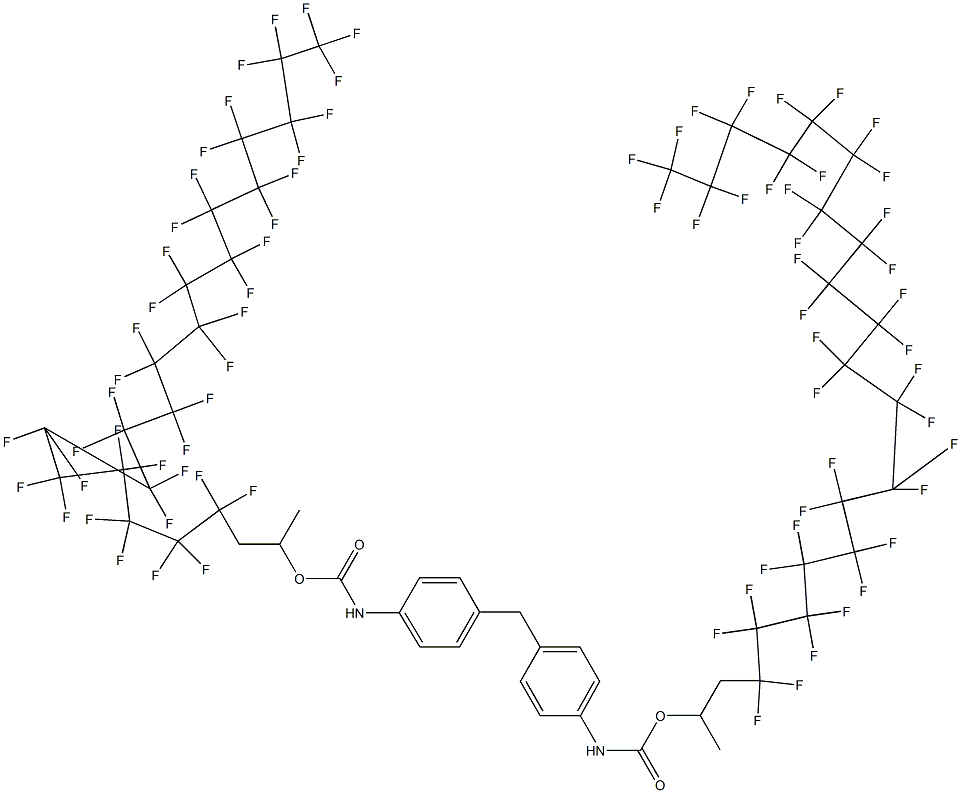 4,4'-Methylenebis[N-[1-methyl-2-(nonatriacontafluorononadecyl)ethyl]oxycarbonylaniline] Struktur