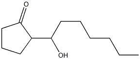 2-(1-Hydroxyheptyl)cyclopentan-1-one,,结构式