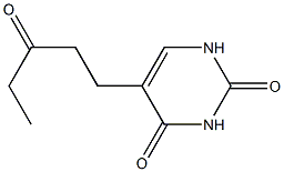 5-(3-オキソペンチル)ウラシル 化学構造式