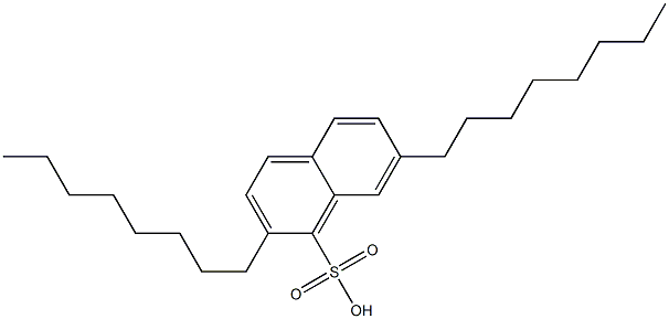 2,7-ジオクチル-1-ナフタレンスルホン酸 化学構造式