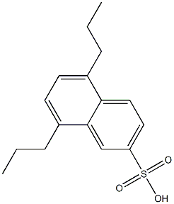 5,8-ジプロピル-2-ナフタレンスルホン酸 化学構造式