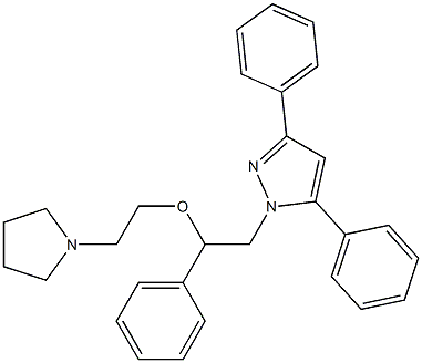 3,5-Diphenyl-1-[2-phenyl-2-[2-(pyrrolidin-1-yl)ethoxy]ethyl]-1H-pyrazole|