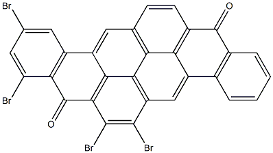 6,7,9,11-テトラブロモ-8,16-ピラントレンジオン 化学構造式