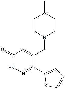 6-(2-Thienyl)-5-[(4-methylpiperidino)methyl]pyridazin-3(2H)-one Structure