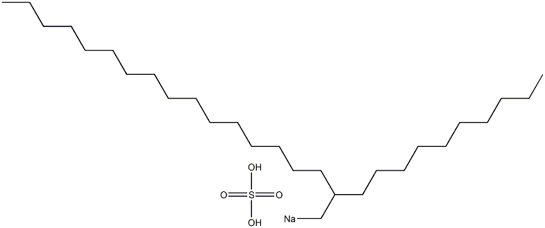 Sulfuric acid 2-decyloctadecyl=sodium salt 结构式