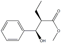 (2R,3R)-2-Ethyl-3-hydroxy-3-phenylpropionic acid methyl ester 结构式