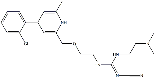 2-[[2-(2-Cyano-3-[2-(dimethylamino)ethyl]guanidino)ethoxy]methyl]-4-(2-chlorophenyl)-6-methyl-1,4-dihydropyridine|