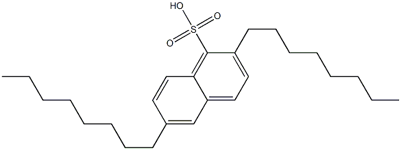 2,6-Dioctyl-1-naphthalenesulfonic acid Structure