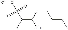 3-Hydroxyoctane-2-sulfonic acid potassium salt 结构式