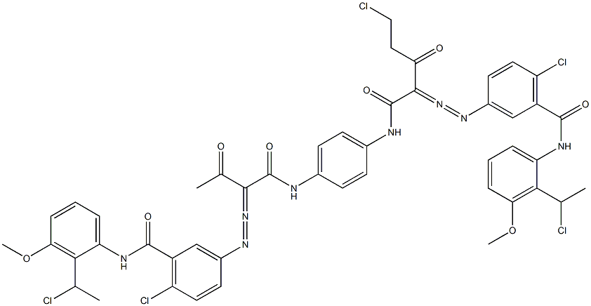 3,3'-[2-(Chloromethyl)-1,4-phenylenebis[iminocarbonyl(acetylmethylene)azo]]bis[N-[2-(1-chloroethyl)-3-methoxyphenyl]-6-chlorobenzamide]