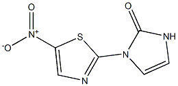 1-(5-ニトロ-2-チアゾリル)-1H-イミダゾール-2(3H)-オン 化学構造式