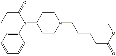 4-(N-Phenyl-N-propanoylamino)piperidine-1-valeric acid methyl ester Structure