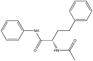 [S,(-)]-2-Acetylamino-4,N-diphenylbutyramide Structure