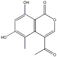 4-Acetyl-5-methyl-6,8-dihydroxyisocoumarin,,结构式