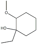 1-エチル-2-メトキシシクロヘキサン-1-オール 化学構造式