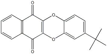 2-tert-ブチルベンゾ[b]ナフト[2,3-e][1,4]ジオキシン-6,11-ジオン 化学構造式