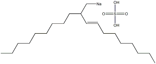 Sulfuric acid 2-nonyl-3-undecenyl=sodium ester salt Structure
