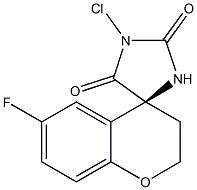 (4S)-6-Fluoro-2,3-dihydro-1'-chlorospiro[4H-1-benzopyran-4,4'-imidazolidine]-2',5'-dione