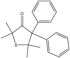 2,2,5,5-Tetramethyl-4,4-diphenylthiolan-3-one 结构式