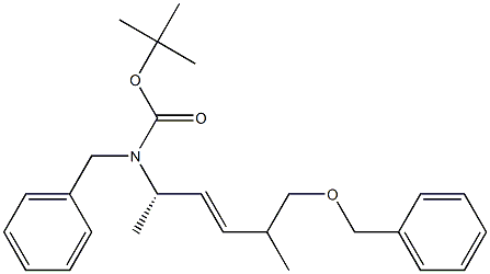 N-Benzyl-N-[(1S,2E)-1,4-dimethyl-5-(benzyloxy)-2-pentenyl]carbamic acid tert-butyl ester Structure