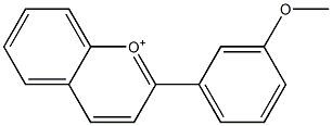 2-(3-メトキシフェニル)クロメニリウム 化学構造式
