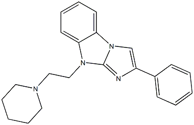 2-Phenyl-9-(2-piperidinoethyl)-9H-imidazo[1,2-a]benzimidazole Structure