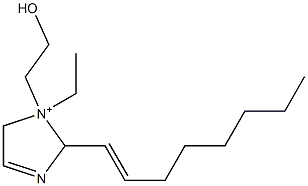 1-Ethyl-1-(2-hydroxyethyl)-2-(1-octenyl)-3-imidazoline-1-ium Structure