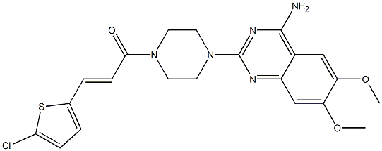  4-Amino-2-[4-[3-(5-chloro-2-thienyl)propenoyl]-1-piperazinyl]-6,7-dimethoxyquinazoline