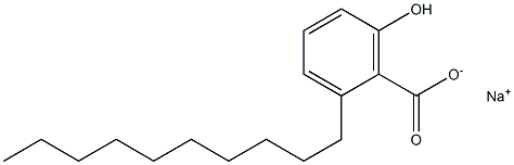 2-Decyl-6-hydroxybenzoic acid sodium salt,,结构式