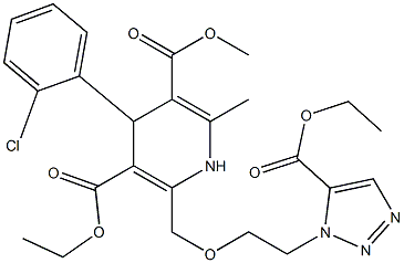 4-(2-Chlorophenyl)-1,4-dihydro-2-[2-(5-ethoxycarbonyl-1H-1,2,3-triazol-1-yl)ethoxymethyl]-6-methylpyridine-3,5-dicarboxylic acid 3-ethyl 5-methyl ester