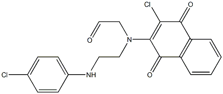 3-Chloro-2-[[2-[(4-chlorophenyl)amino]ethyl](2-oxoethyl)amino]-1,4-naphthoquinone 结构式