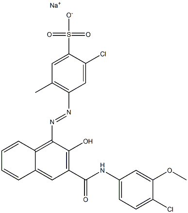  2-Chloro-5-methyl-4-[[3-[[(4-chloro-3-methoxyphenyl)amino]carbonyl]-2-hydroxy-1-naphtyl]azo]benzenesulfonic acid sodium salt