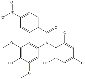 N-(2,4-Dichloro-6-hydroxyphenyl)-N-(4-hydroxy-3,5-dimethoxyphenyl)-4-nitrobenzamide 结构式