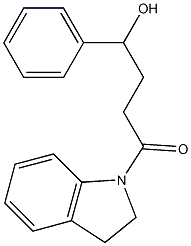 1-[(2,3-Dihydro-1H-indol)-1-yl]-4-hydroxy-4-phenylbutan-1-one Struktur