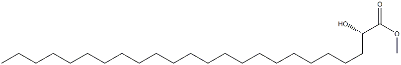 [S,(-)]-2-ヒドロキシテトラコサン酸メチル 化学構造式