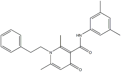  N-(3,5-Dimethylphenyl)-1-phenethyl-2,6-dimethyl-4-oxo-1,4-dihydro-3-pyridinecarboxamide