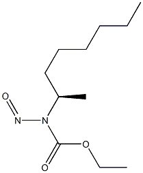 (-)-[(R)-1-メチルヘプチル]ニトロソカルバミン酸エチル 化学構造式