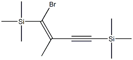 (Z)-1,4-Bis(trimethylsilyl)-1-bromo-2-methyl-1-buten-3-yne 结构式