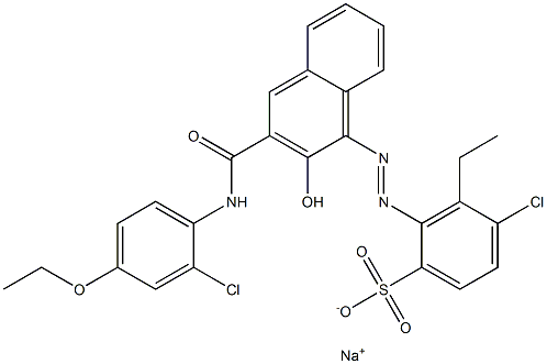 4-Chloro-3-ethyl-2-[[3-[[(2-chloro-4-ethoxyphenyl)amino]carbonyl]-2-hydroxy-1-naphtyl]azo]benzenesulfonic acid sodium salt