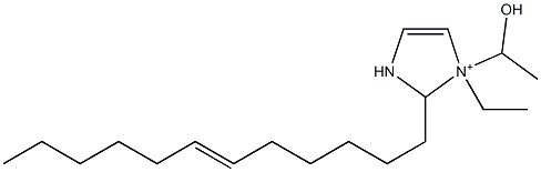 2-(6-Dodecenyl)-1-ethyl-1-(1-hydroxyethyl)-4-imidazoline-1-ium Struktur