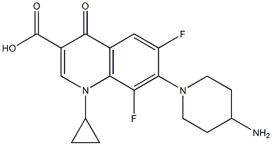 1-Cyclopropyl-1,4-dihydro-6,8-difluoro-7-(4-amino-1-piperidinyl)-4-oxoquinoline-3-carboxylic acid Structure