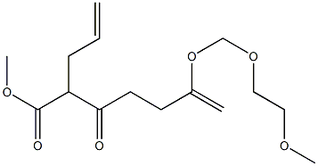 6-[(2-Methoxyethoxy)methoxy]-2-(2-propenyl)-3-oxo-6-heptenoic acid methyl ester,,结构式