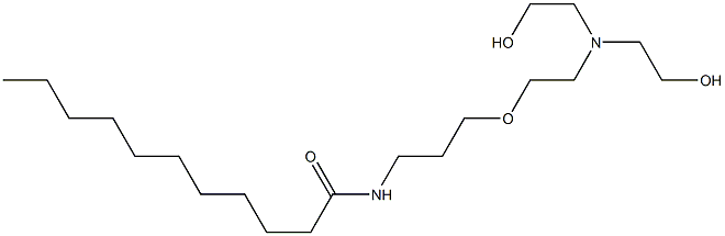 N-[3-[2-[ビス(2-ヒドロキシエチル)アミノ]エトキシ]プロピル]ウンデカンアミド 化学構造式