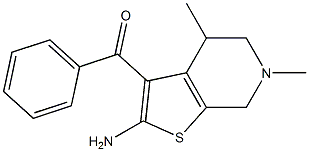 2-Amino-3-benzoyl-4,5,6,7-tetrahydro-4-methyl-6-methylthieno[2,3-c]pyridine Structure