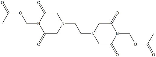 4,4'-Ethylenebis(2,6-dioxopiperazine-1-methanol)bisacetate 结构式