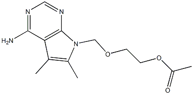 Acetic acid 2-[[4-amino-5,6-dimethyl-7H-pyrrolo[2,3-d]pyrimidin-7-yl]methoxy]ethyl ester Structure